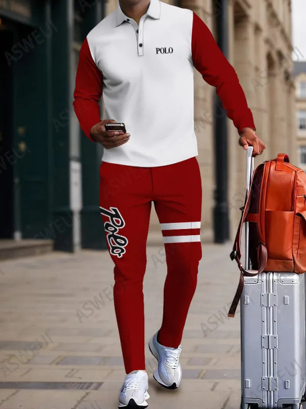 Long Sleeve Zipper Two-piece Set