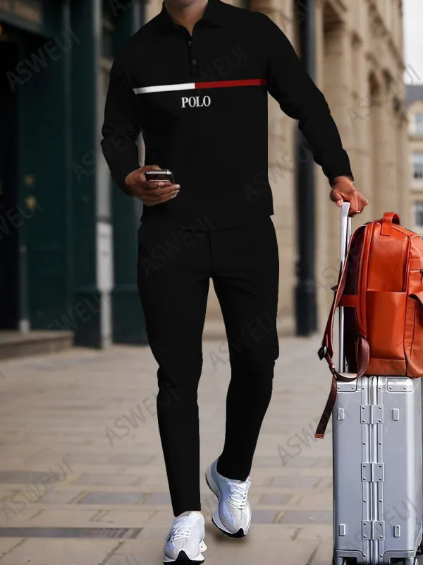 Long Sleeve Zipper Two-piece Set