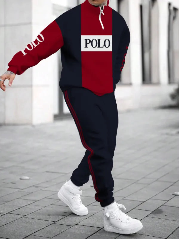 Long Sleeve Zipper Two-piece Set