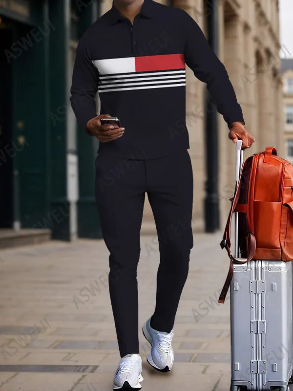 Long Sleeve Zipper Two-piece Set