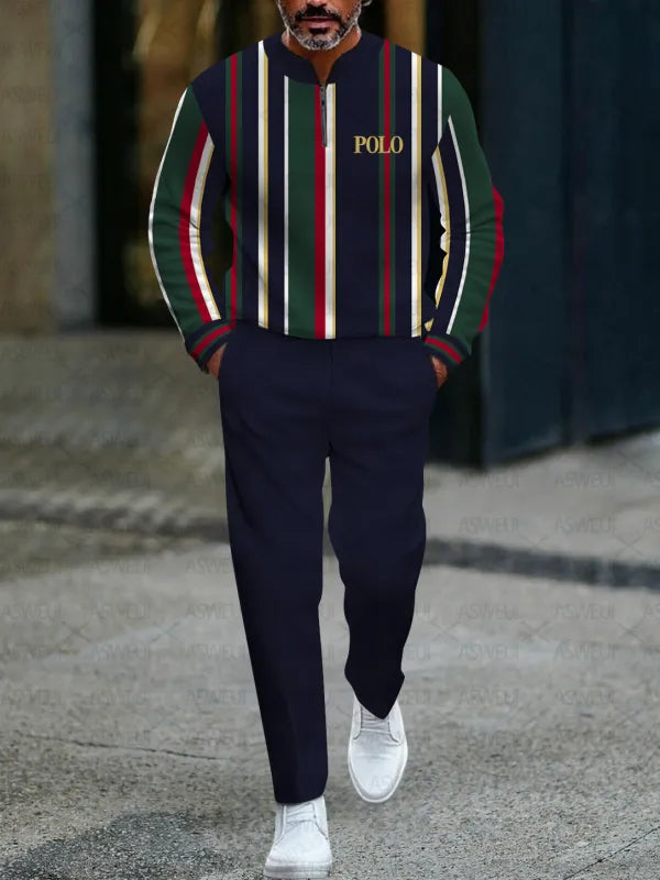 Long Sleeve Zipper Two-piece Set