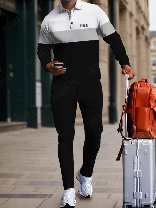 Long Sleeve Zipper Two-piece Set