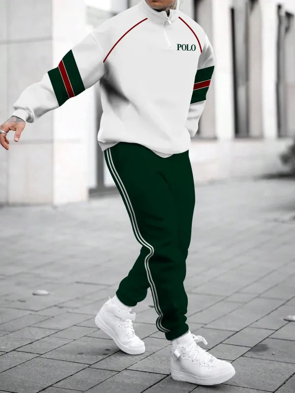 Long Sleeve Zipper Two-piece Set