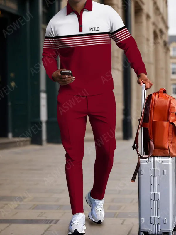 Long Sleeve Zipper Two-piece Set