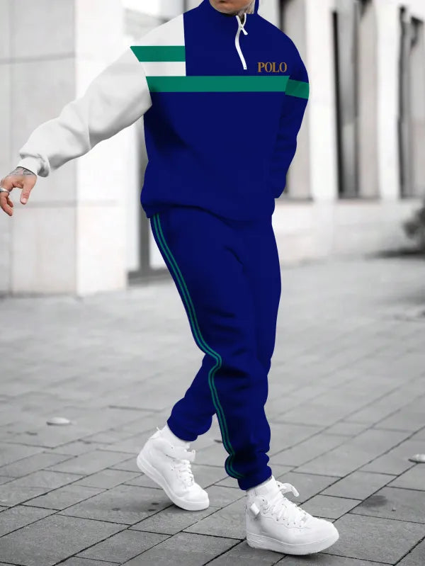 Long Sleeve Zipper Two-piece Set