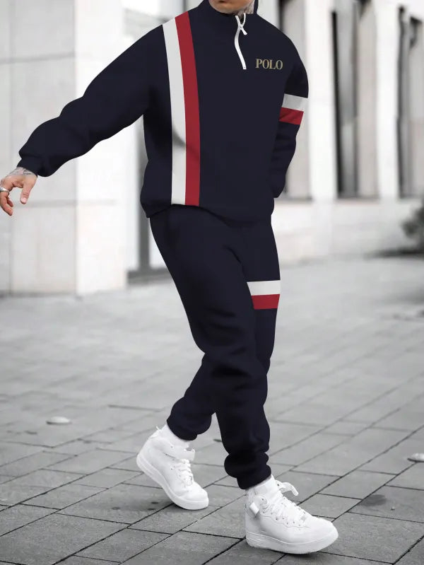 Long Sleeve Zipper Two-piece Set