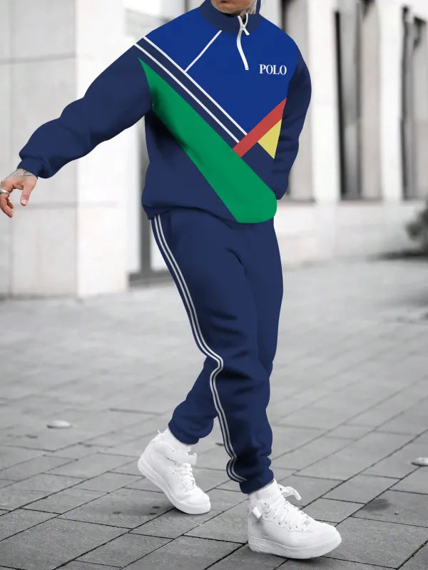 Long Sleeve Zipper Two-piece Set