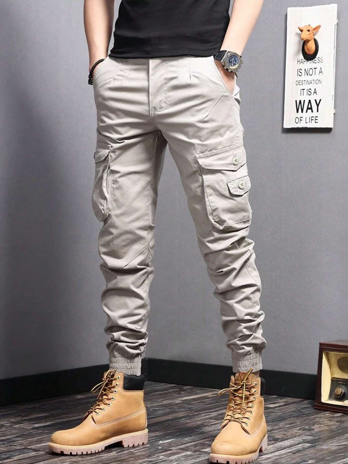 Flap Pocket Side Cargo Pants