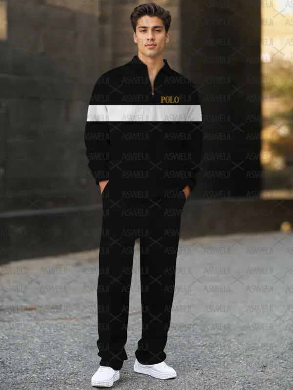 Long Sleeve Zipper Two-piece Set