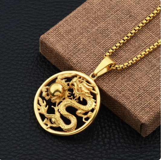 Golden Dragon Luxury Necklace Pendant
