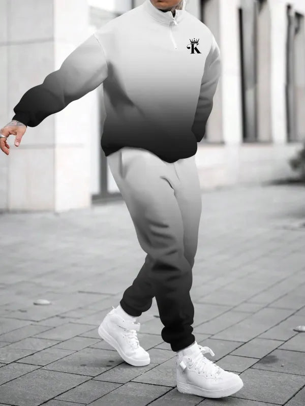 Long Sleeve Zipper Two-piece Set