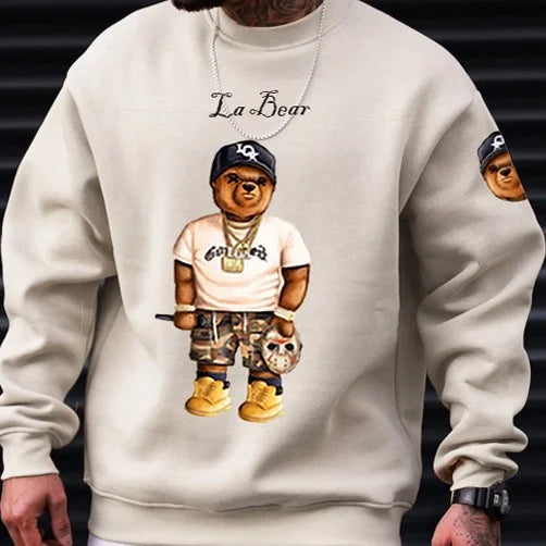 La Baer Vintage Teddy Bear Casual Sweatshirt