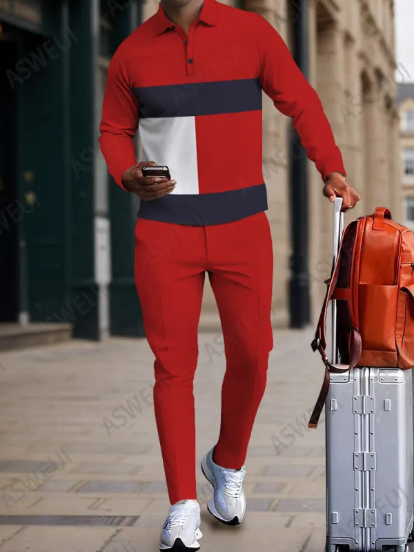 Long Sleeve Zipper Two-piece Set