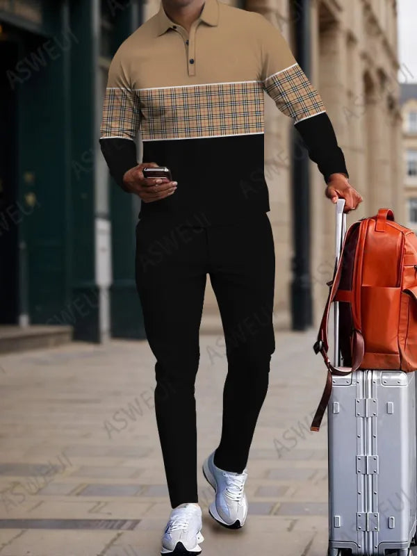 Long Sleeve Zipper Two-piece Set