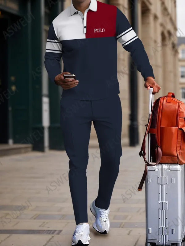 Long Sleeve Zipper Two-piece Set