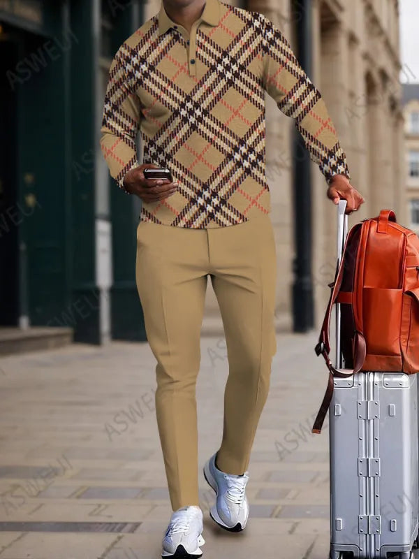 Long Sleeve Zipper Two-piece Set