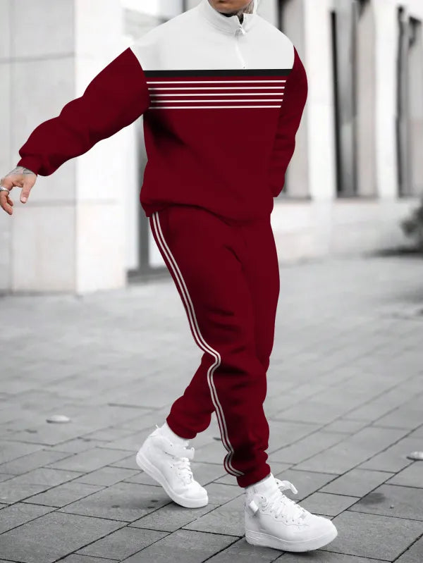 Long Sleeve Zipper Two-piece Set