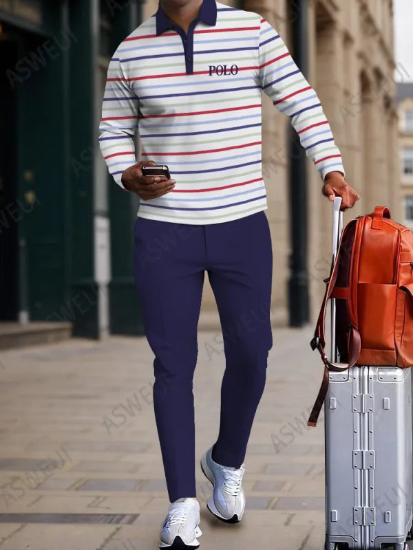 Long Sleeve Zipper Two-piece Set