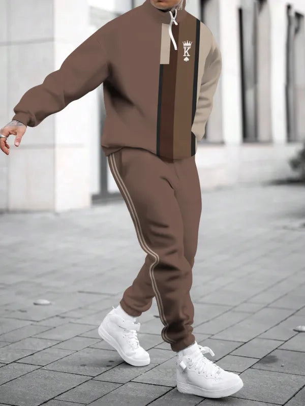 Long Sleeve Zipper Two-piece Set