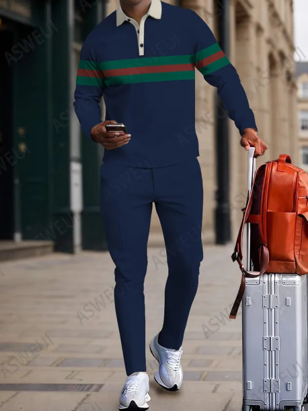 Long Sleeve Zipper Two-piece Set