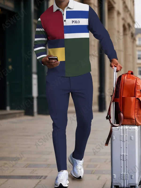 Long Sleeve Zipper Two-piece Set