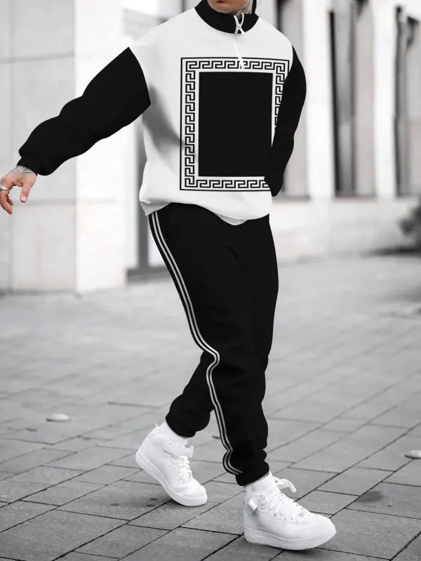 Long Sleeve Zipper Two-piece Set