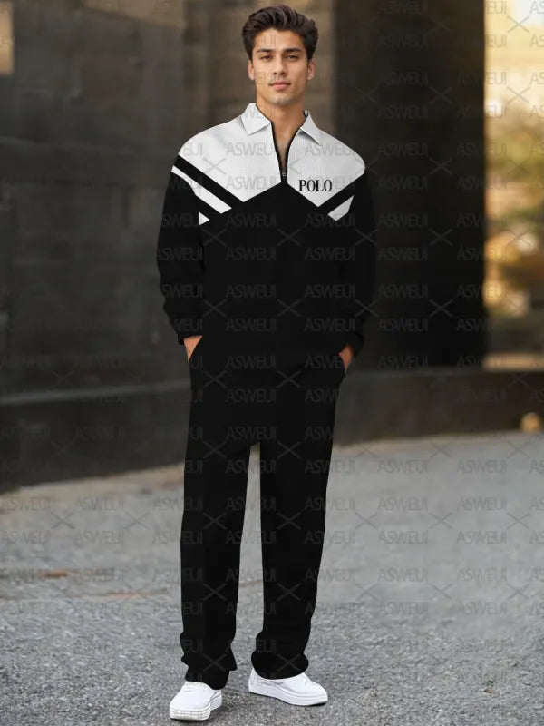 Long Sleeve Zipper Two-piece Set