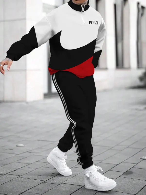 Long Sleeve Zipper Two-piece Set