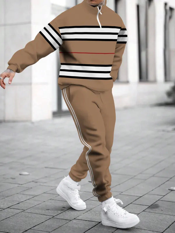 Long Sleeve Zipper Two-piece Set