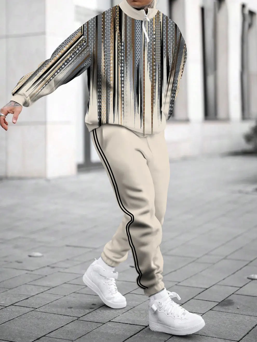 Relaxed Zipper Long Sleeve Two Piece Set – DUVAL