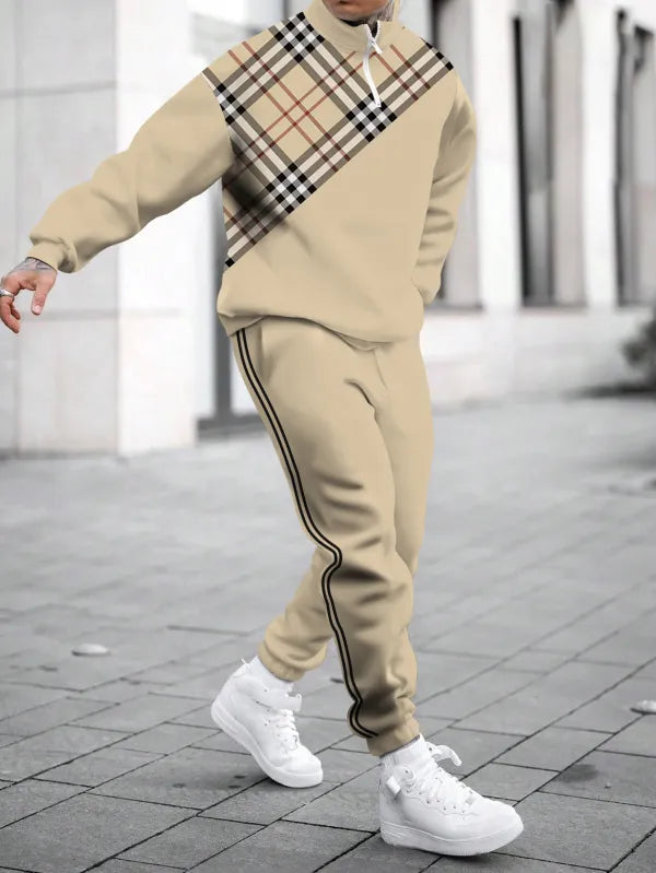 Long Sleeve Zipper Two-piece Set