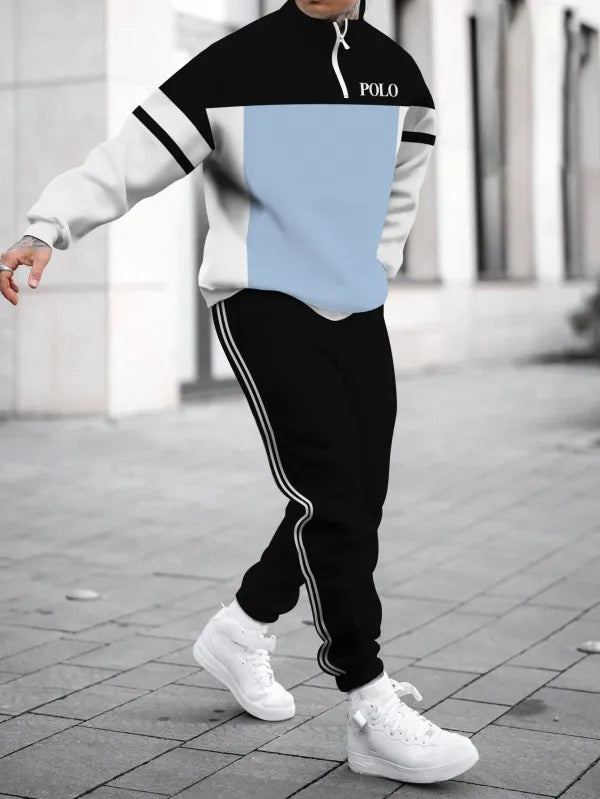 Long Sleeve Zipper Two-piece Set