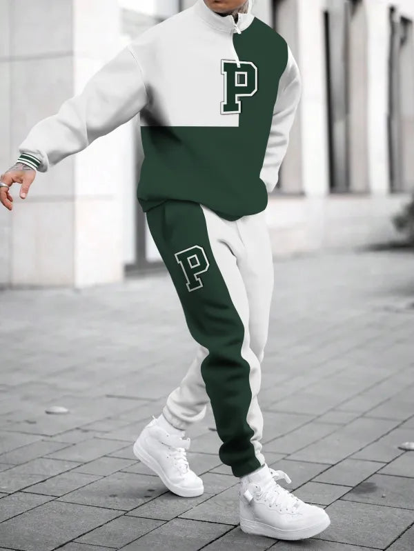 Long Sleeve Zipper Two-piece Set