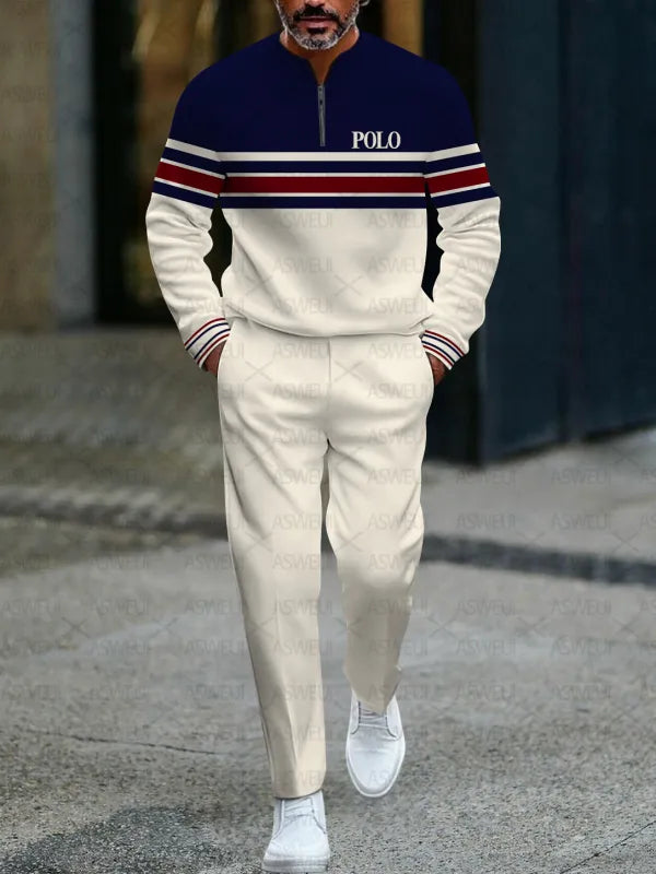 Long Sleeve Zipper Two-piece Set