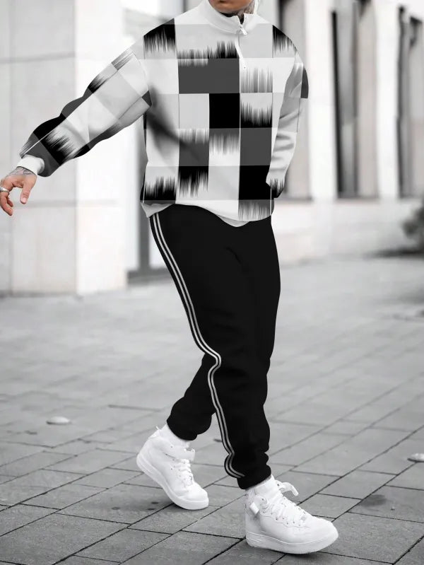 Long Sleeve Zipper Two-piece Set