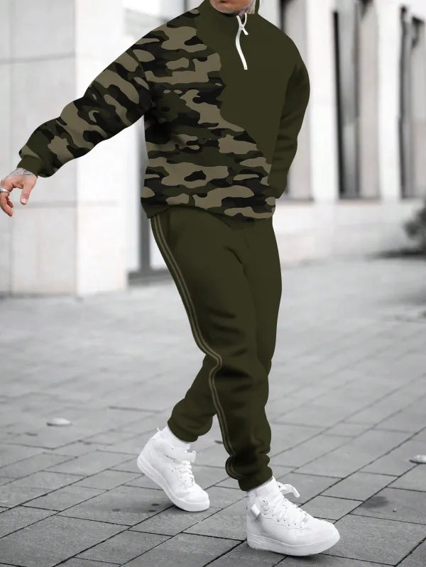 Long Sleeve Zipper Two-piece Set