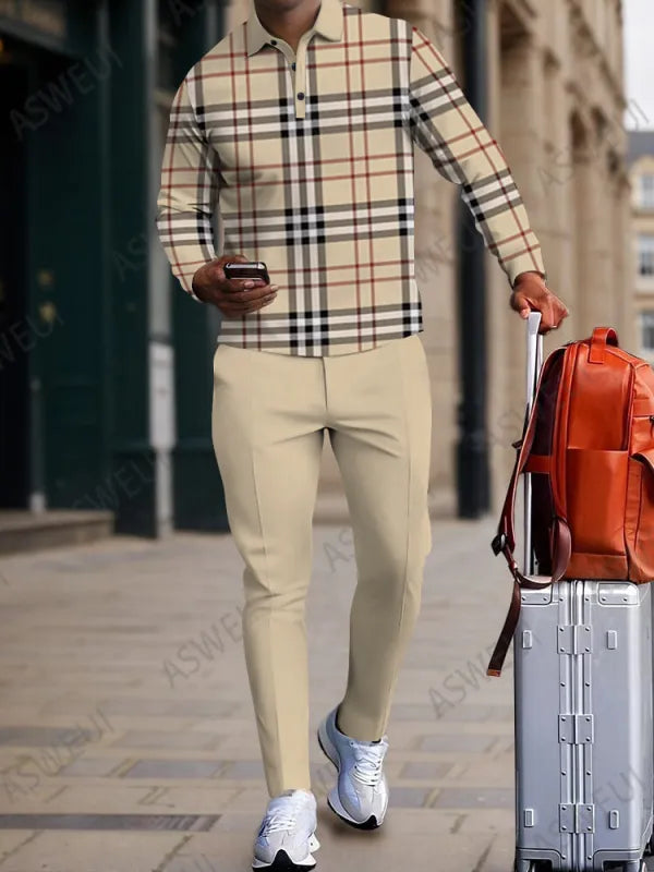 Long Sleeve Zipper Two-piece Set