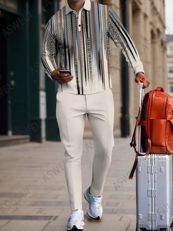 Long Sleeve Zipper Two-piece Set