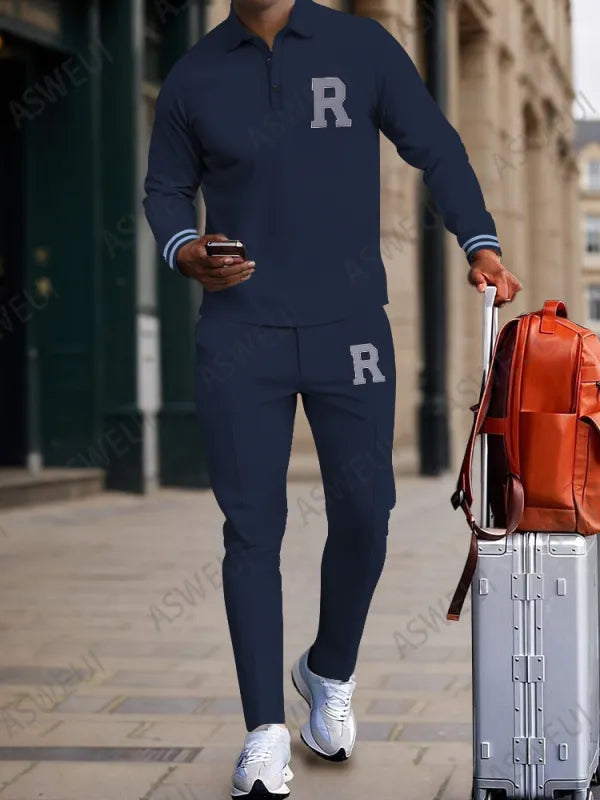 Long Sleeve Zipper Two-piece Set