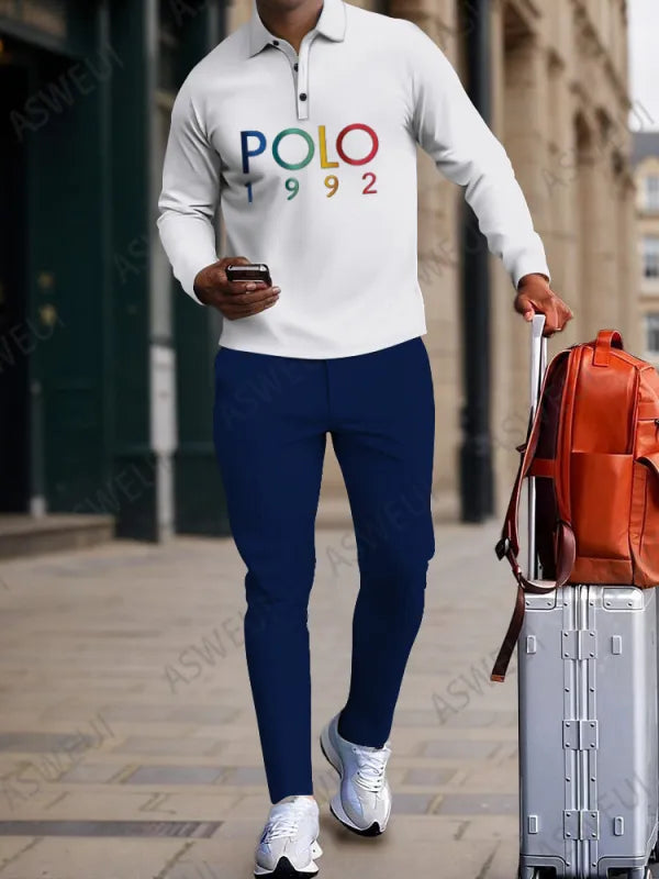 Long Sleeve Zipper Two-piece Set