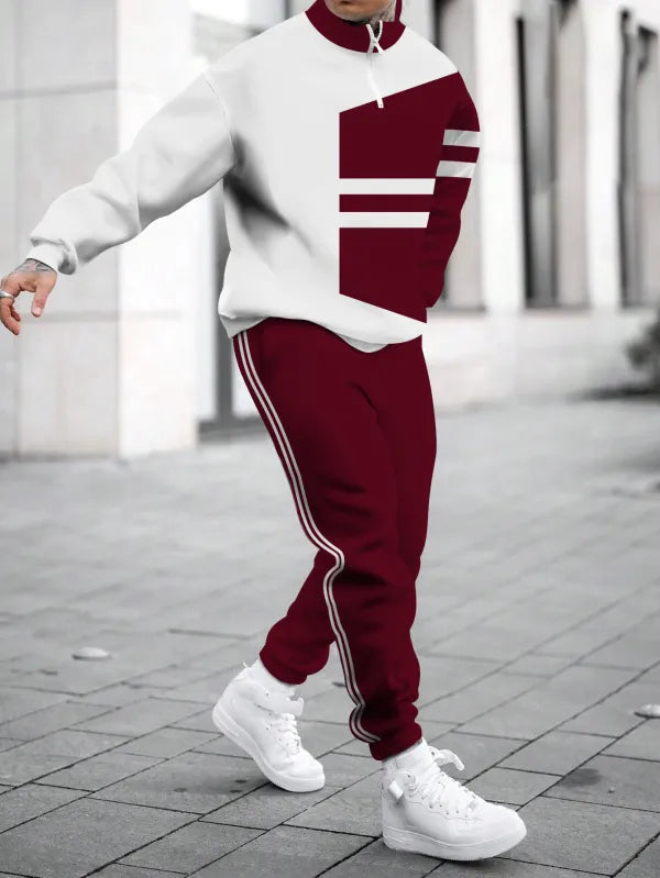 Long Sleeve Zipper Two-piece Set