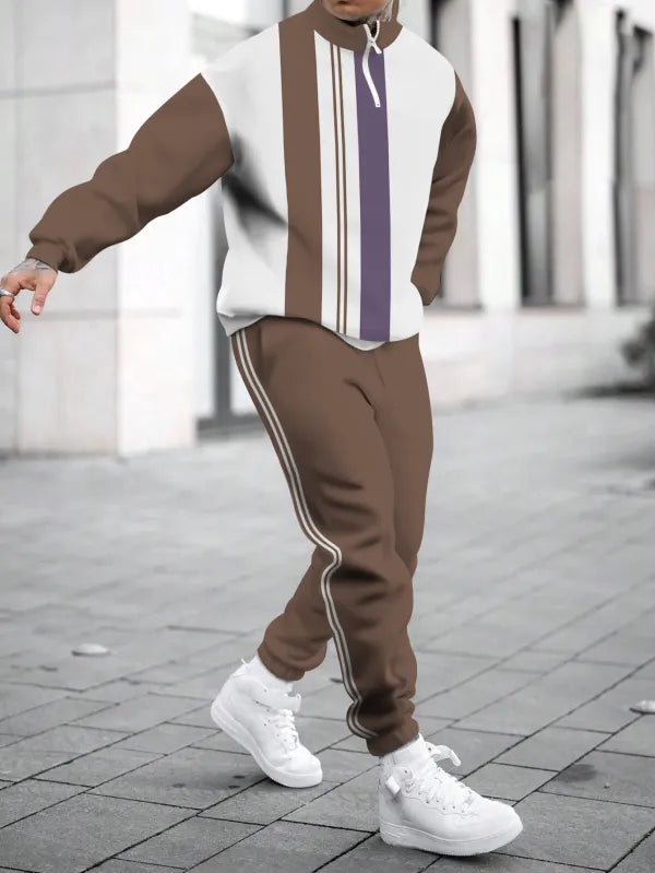 Long Sleeve Zipper Two-piece Set