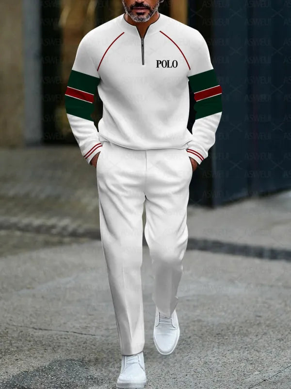 Long Sleeve Zipper Two-piece Set