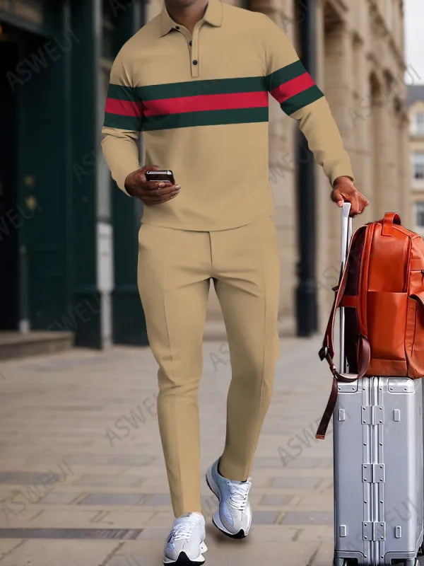 Long Sleeve Zipper Two-piece Set