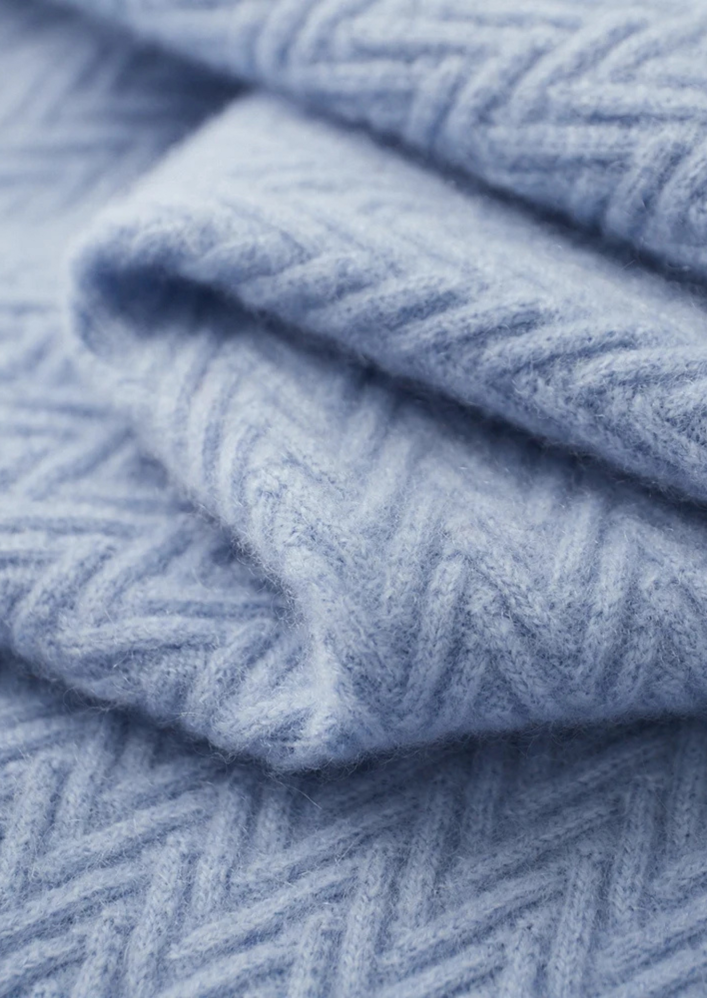 Premium Cashmere Zigzag Button Sweater