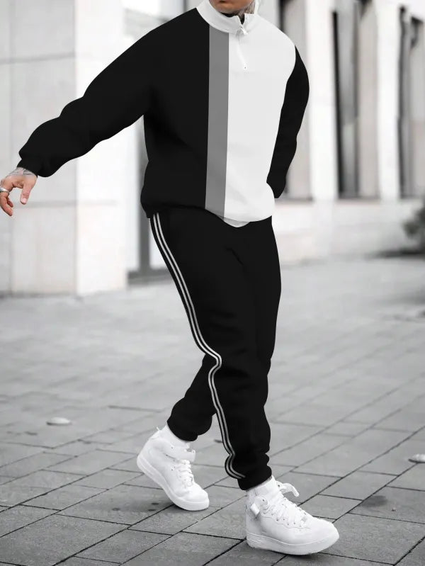 Long Sleeve Zipper Two-piece Set