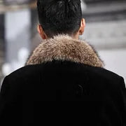 Fur Collar Single Breasted Mid Length Coat