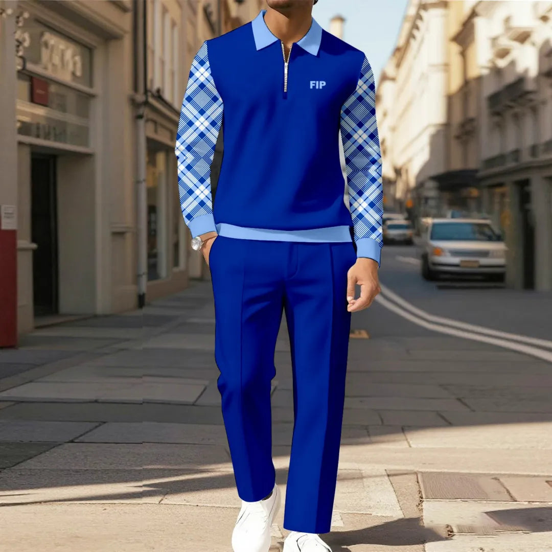 Modern Quarter Zip Two-Piece Set