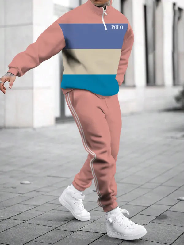 Long Sleeve Zipper Two-piece Set