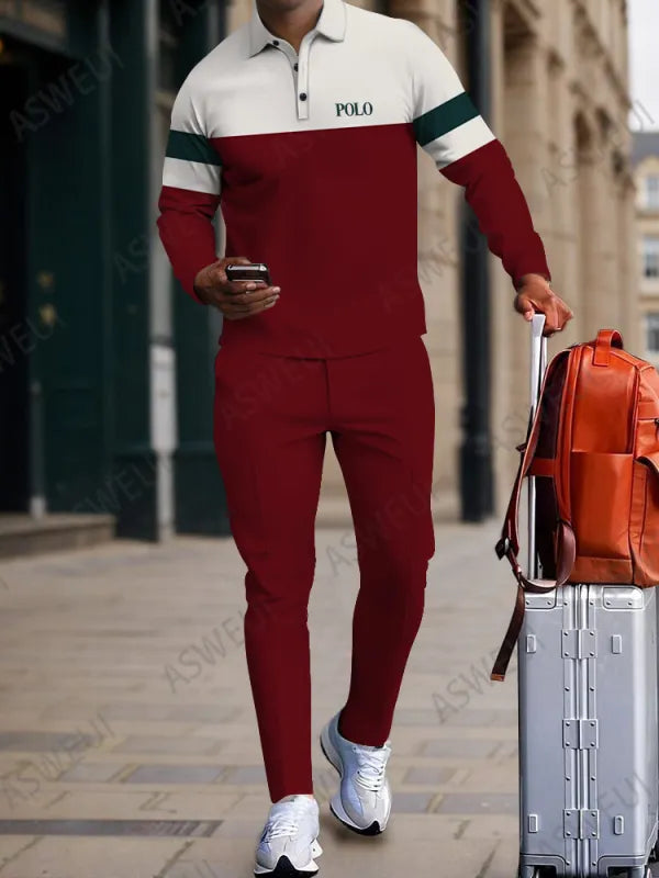 Long Sleeve Zipper Two-piece Set